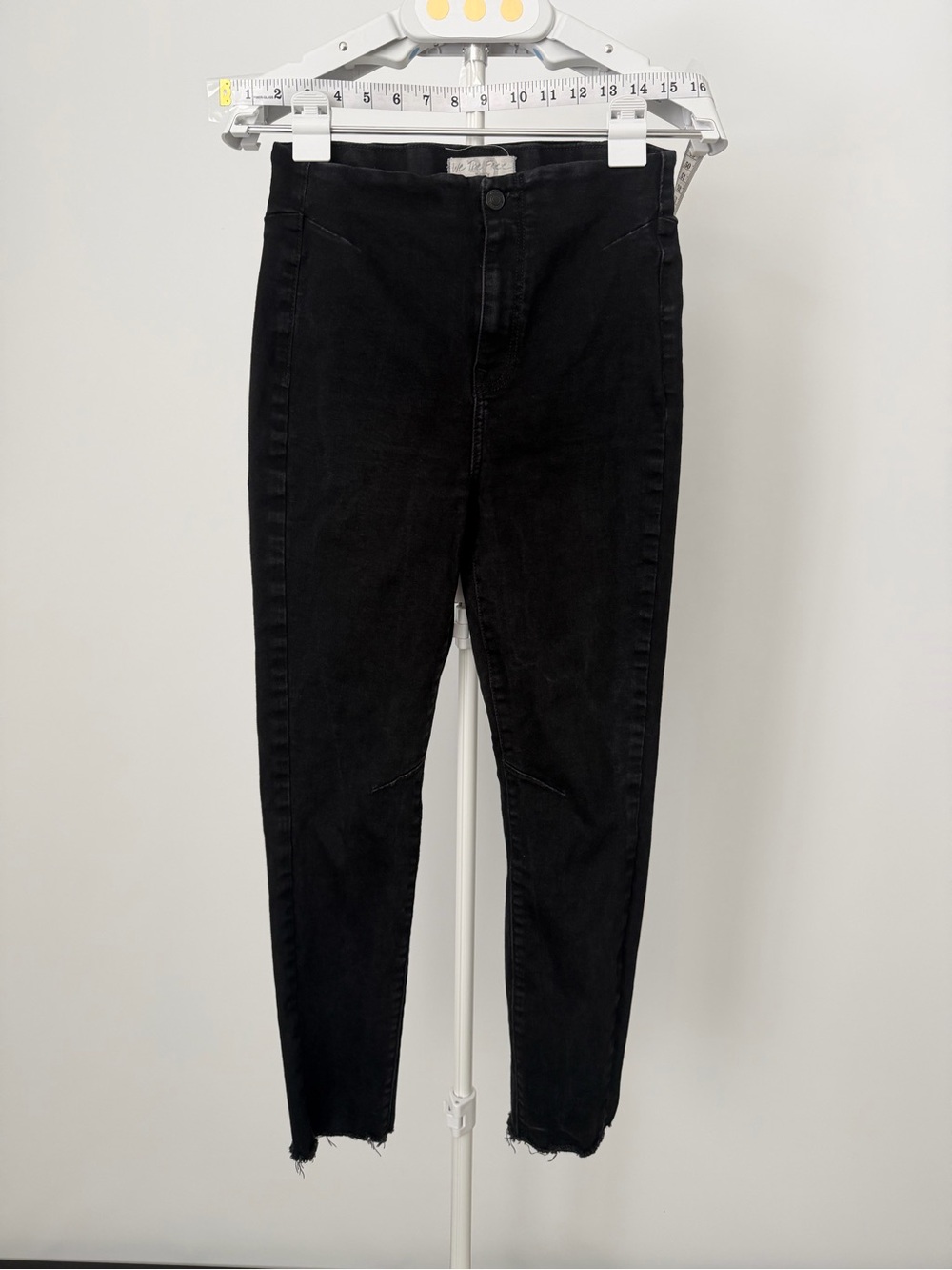 Free People - High-Rise Black Skinny Jeans